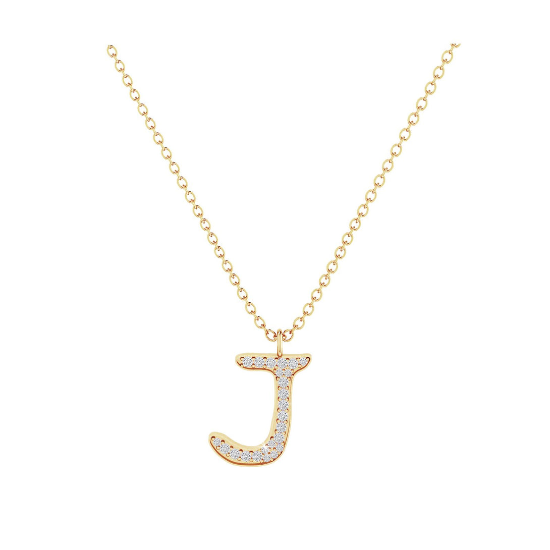 J - Letter Name Necklace Initial Necklace